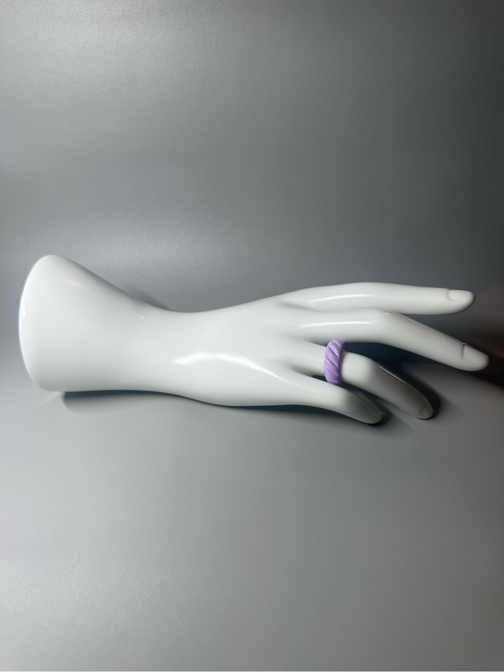 Lavender Twisted Silicone Ring